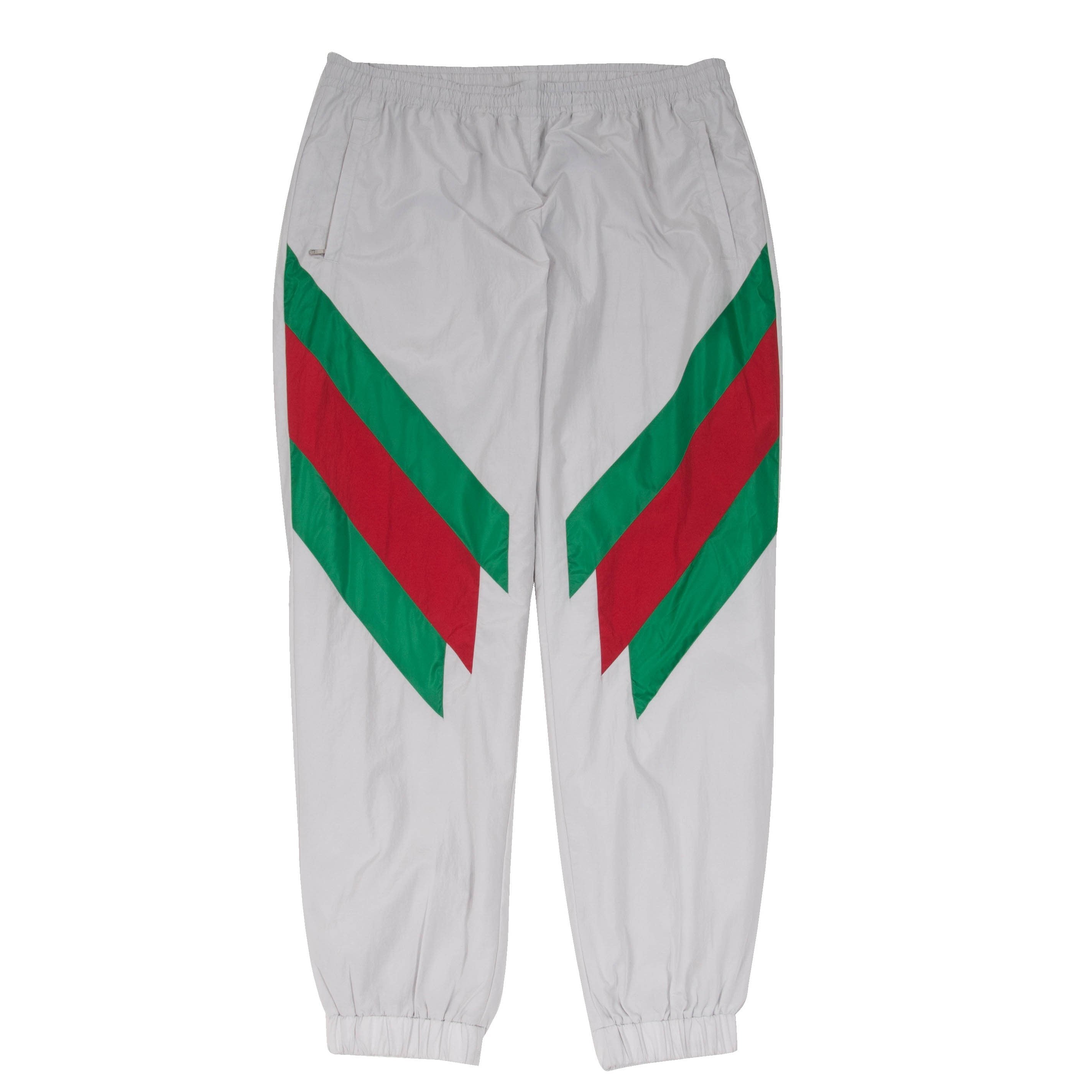 Gucci Womens GG Supreme Logo Joggers XS Brown Silk Side Stripe Sweat Track  Pants