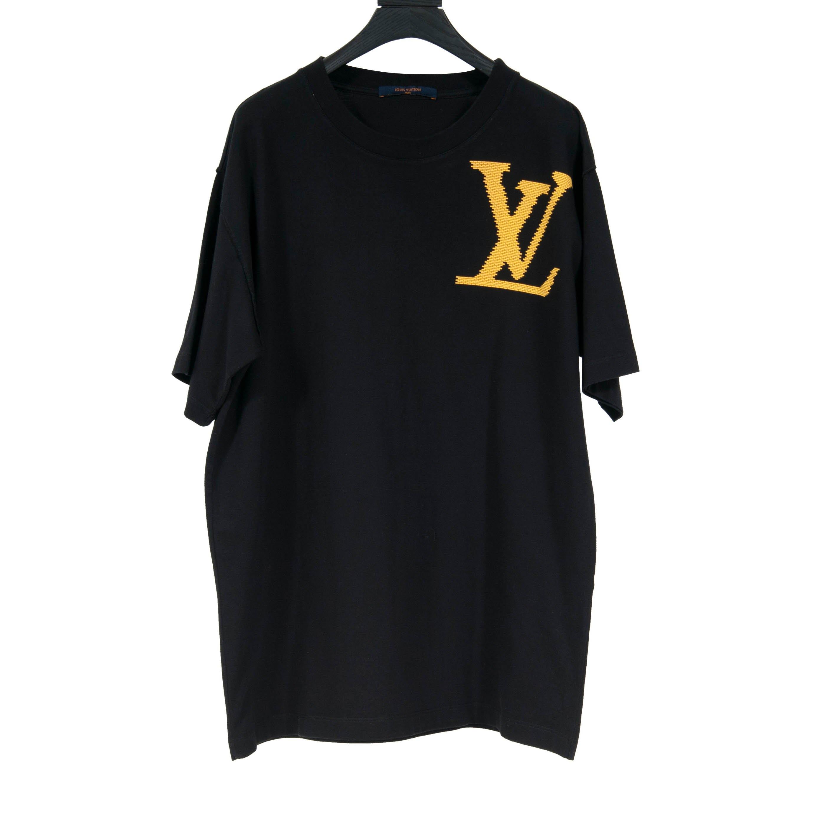 Louis Vuitton Yellow Bricks Logo Tee Shirt Mens Fashion Tops  Sets  Tshirts  Polo Shirts on Carousell