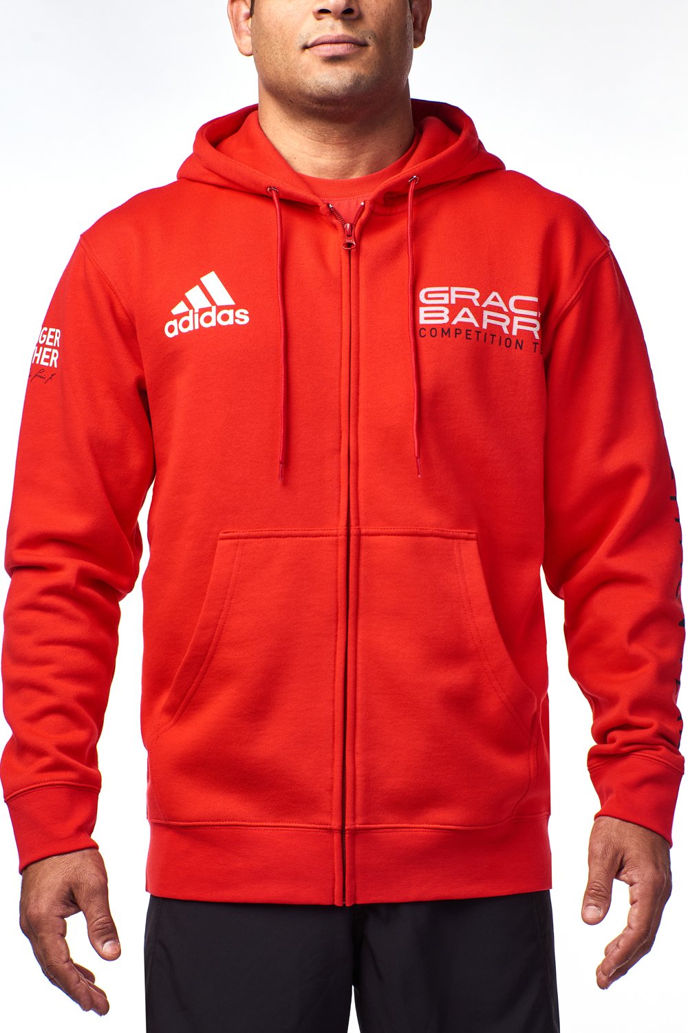 adidas red zipper