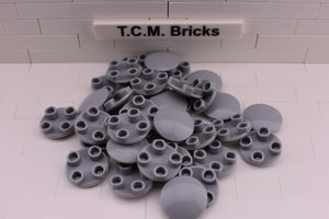Light Bluish Gray / 2654 TCM Bricks Plate, Round 2 x 2 with Rounded Bottom (Boat Stud)