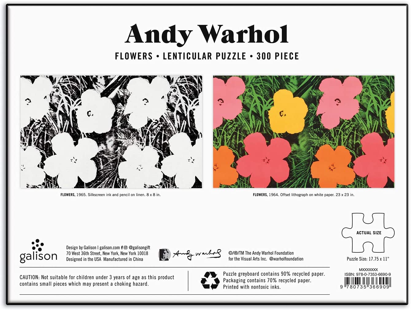 Warhol Lenticular Puzzle: Flowers