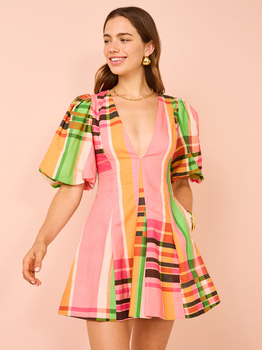 Issy V Neck Midi Dress in Summer Print – Coco & Lola