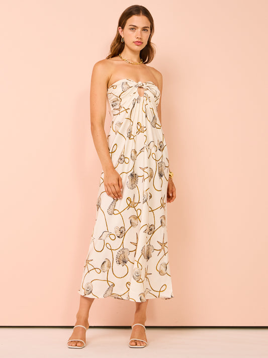 Palmer Floral Strapless Tube Dress - Coconut Girl