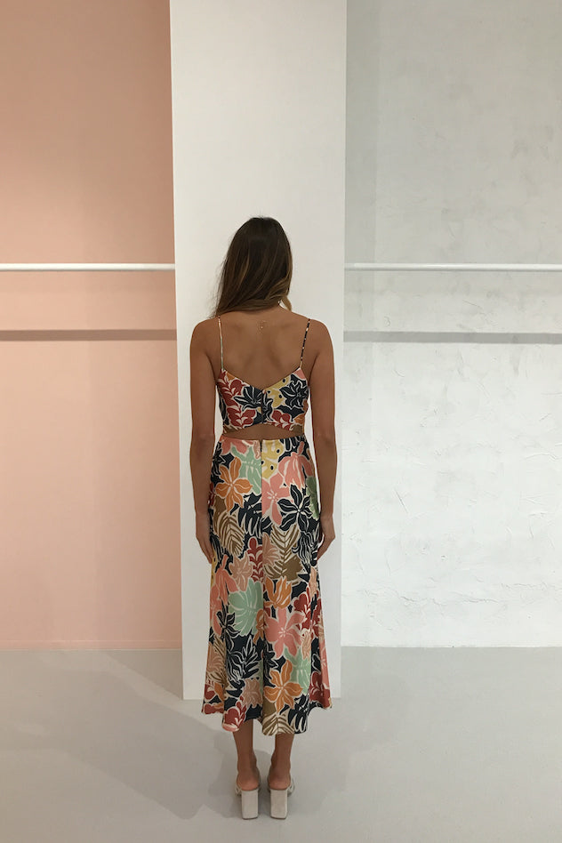 bec and bridge floral midi