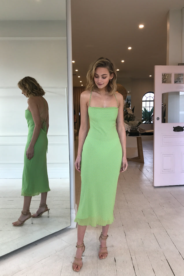 bec and bridge green dress