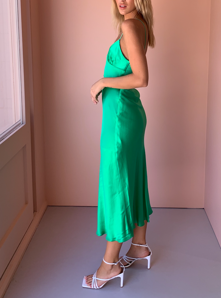 bec and bridge green dress