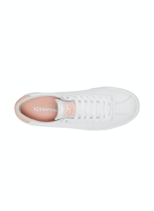 superga pink leather sneakers