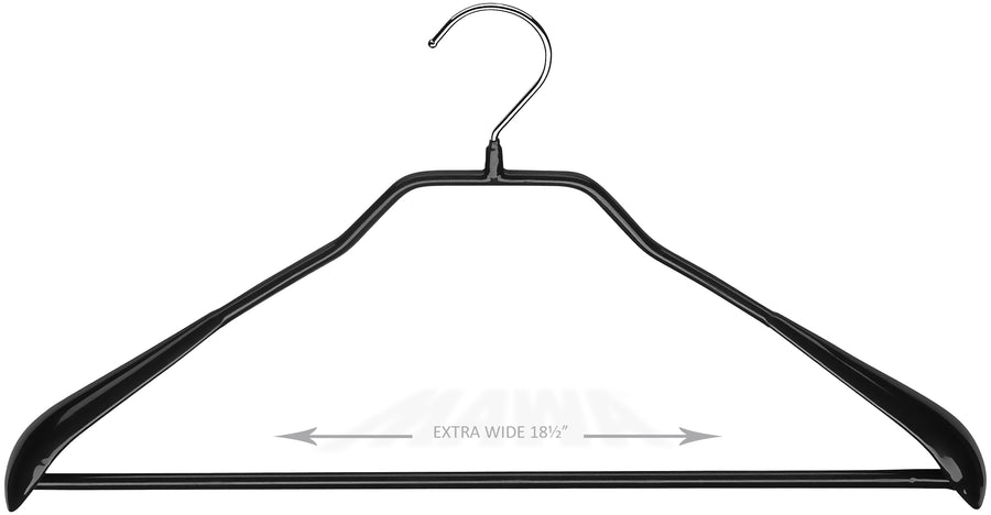 Set 5 colgadores de ropa Mawa® Bodyform con barra 42 cm Silver