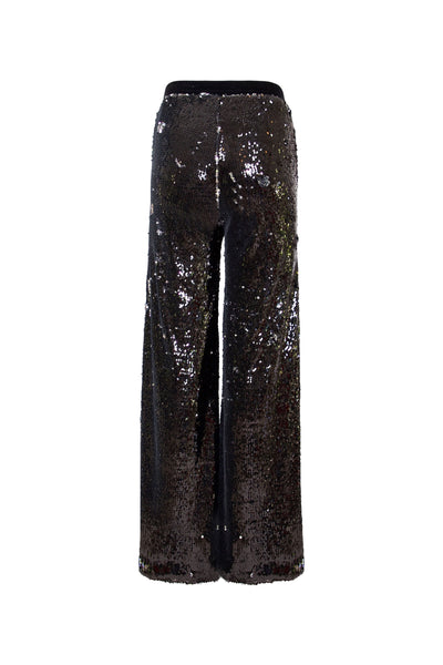 Black Sequin Wide Leg Trousers | Ilona Rich – Rich Fashion