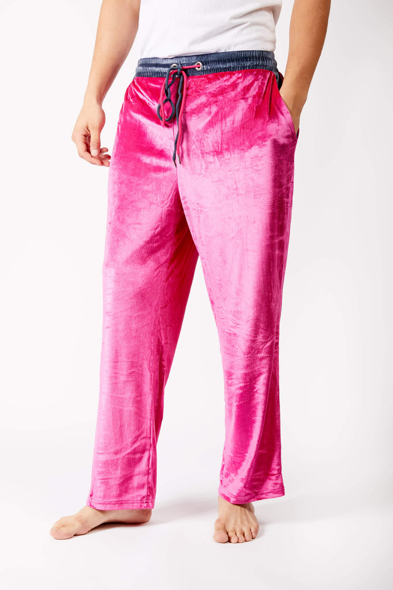 pink velvet tracksuit