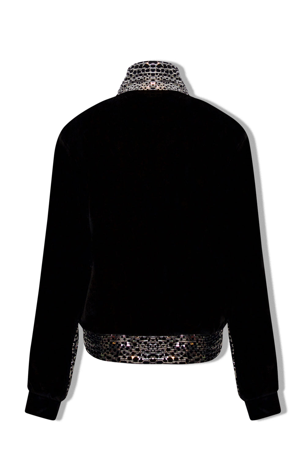 black sequin long jacket