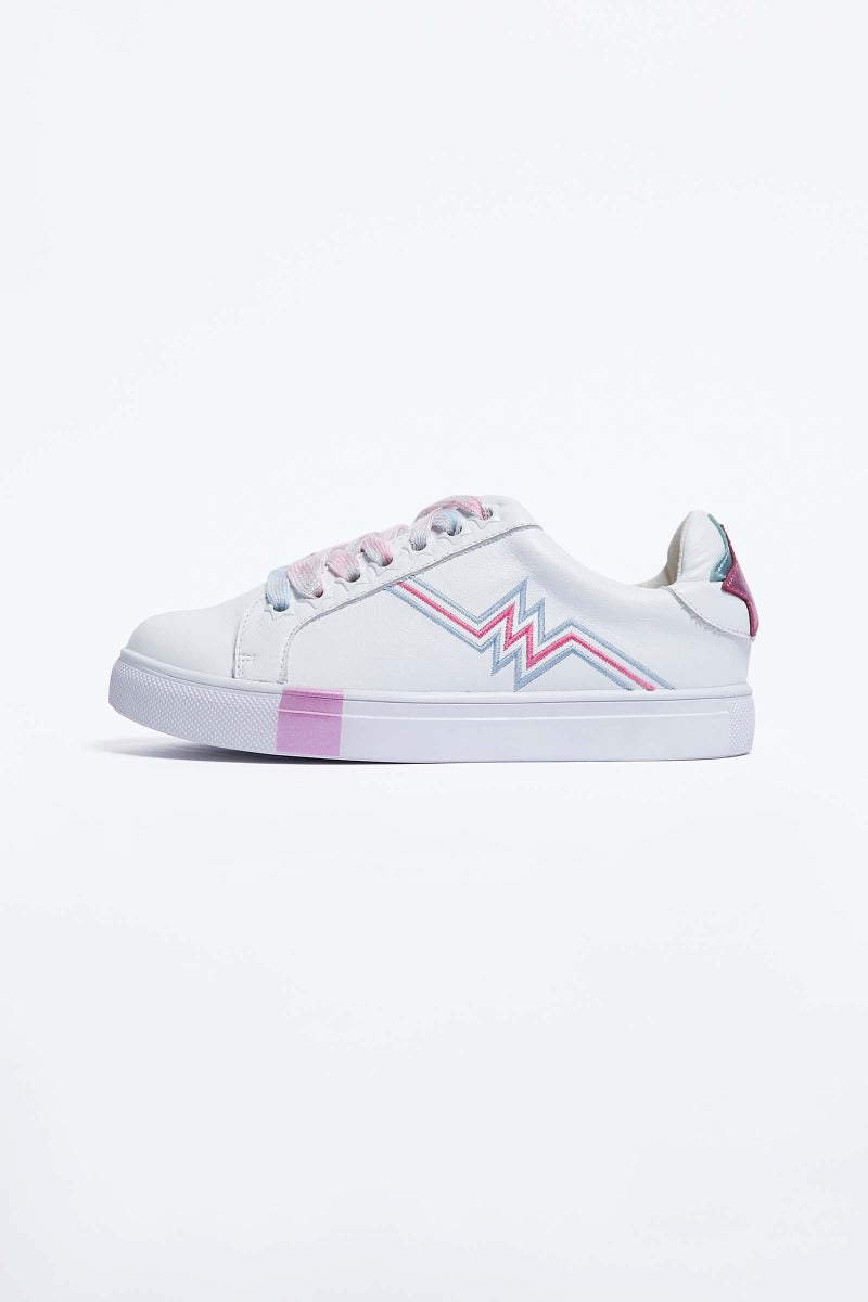 kids white leather trainers