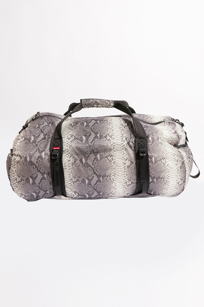 supreme north face duffel bag snakeskin