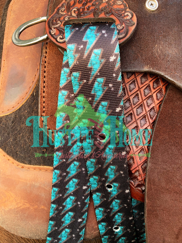 Turquoise “Mini” Bolts Cinch Strap Set