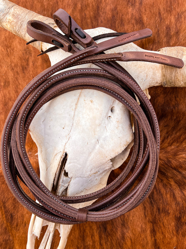 Hermann Oak Leather Rolled Split Reins