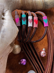 Sugar Plum Heart Horse Beaded Headstalls