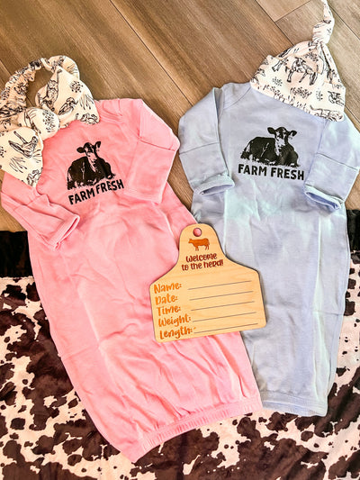 Farm Fresh Newborn Gown