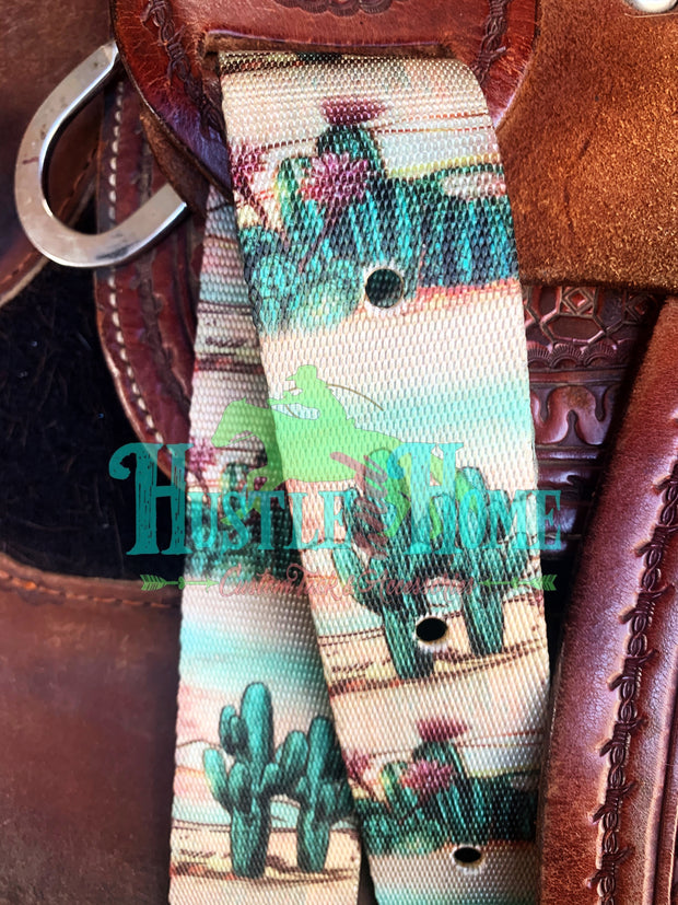 Desert Rose Equine Kelly Cactus Cinch Strap Set