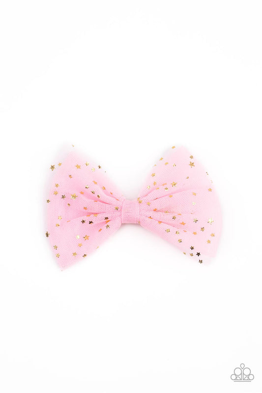 Twinkly Tulle - Pink & Gold Hair Clip - Princess Glam Shop