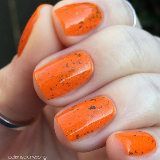 neon orange nail polish