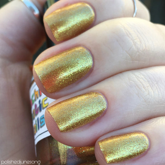 metallic gold nail polish