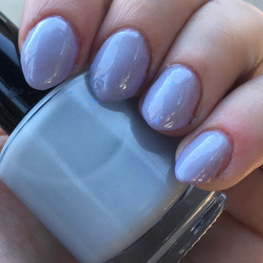 Each Runic Letter Nail Polish - light periwinkle jelly with blue iride –  Fanchromatic Nails