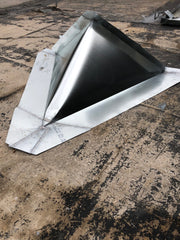 Flashing Kings' large custom galvanized chimney cricket