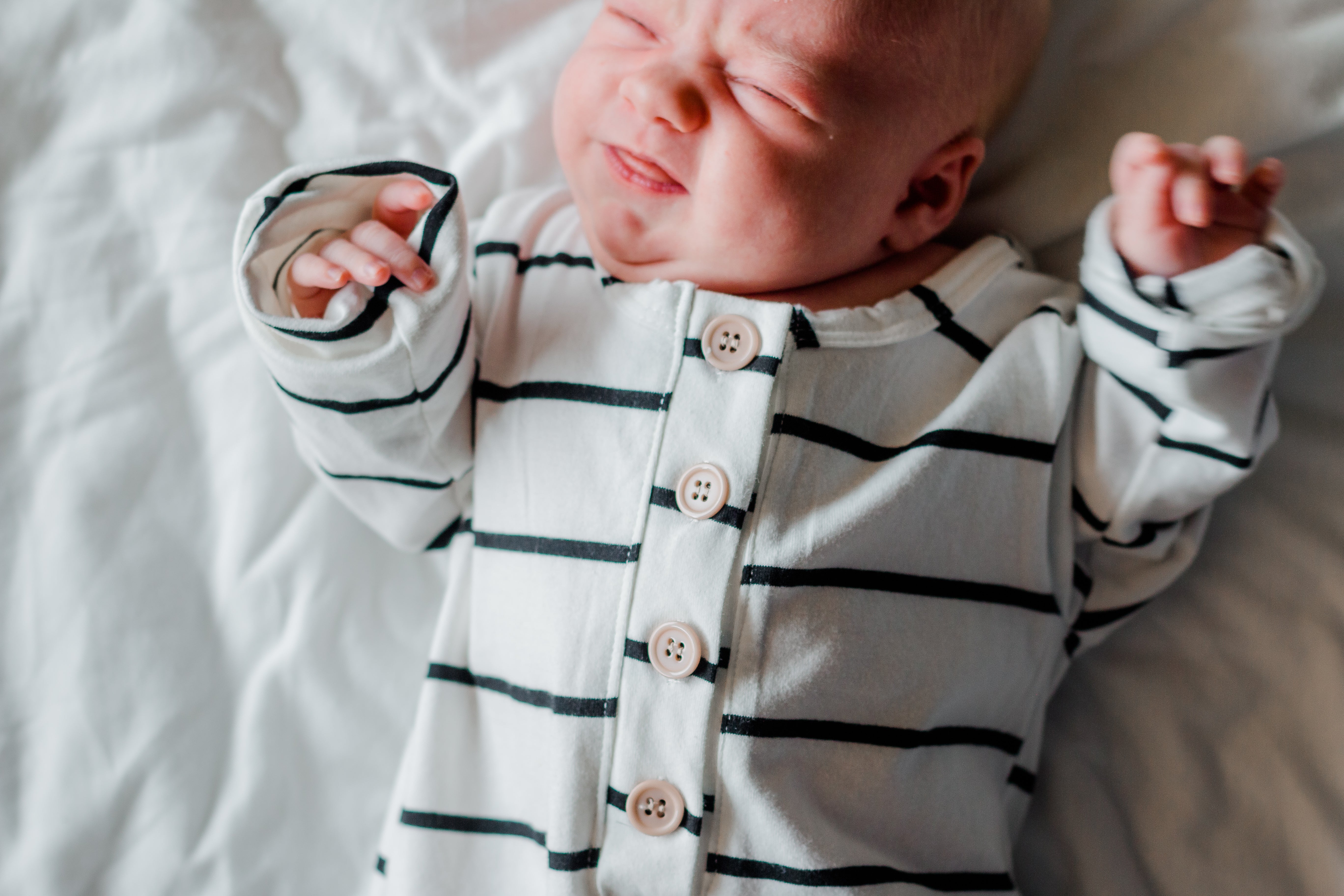 black knotted baby gown