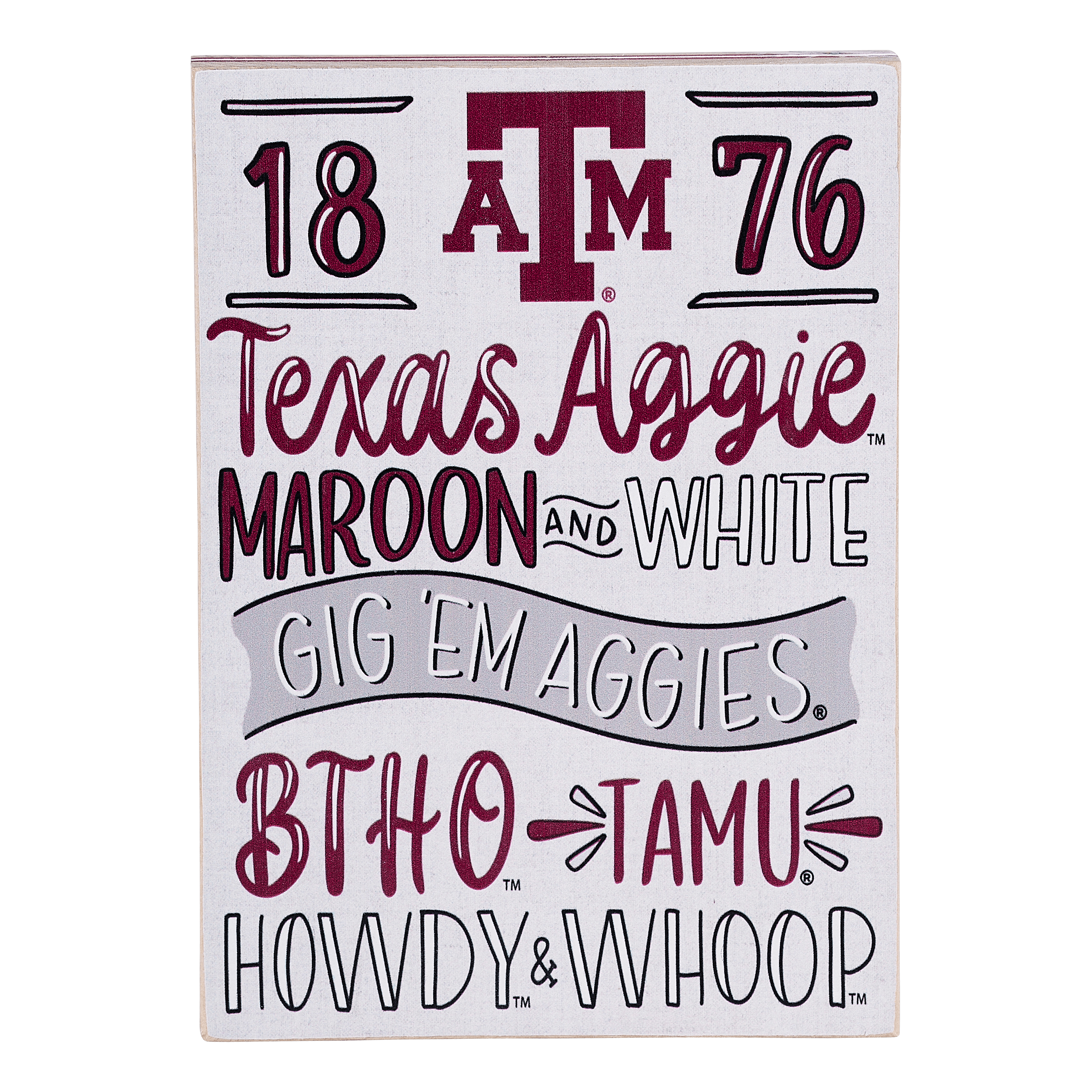 Texas A&M Aggies Holiday Tabletop Block Decor Set