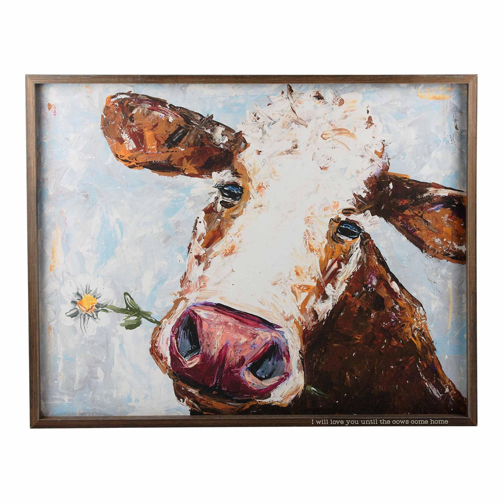 Love you until the Cows Come Home Framed Canvas