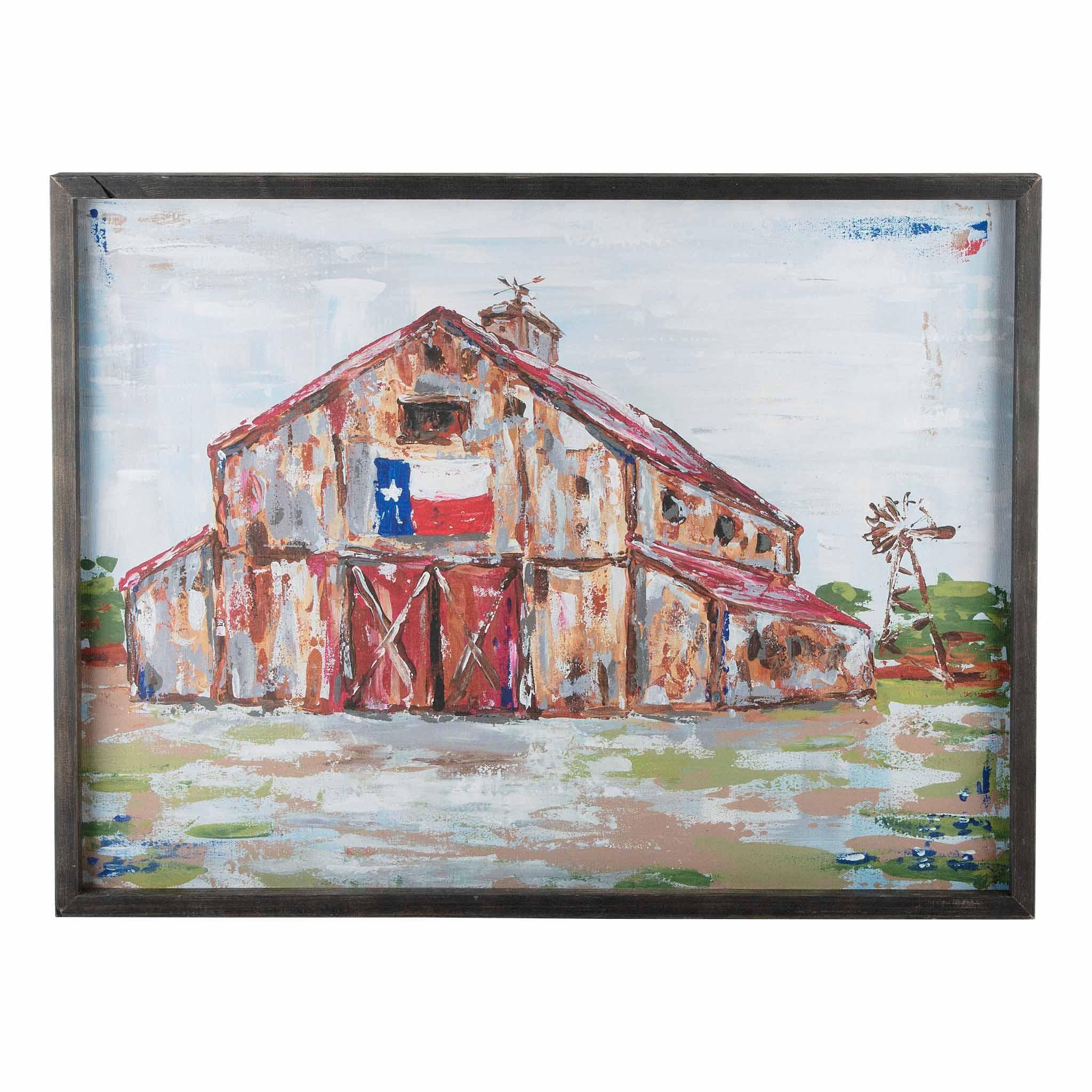 Texas Barn Framed Canvas