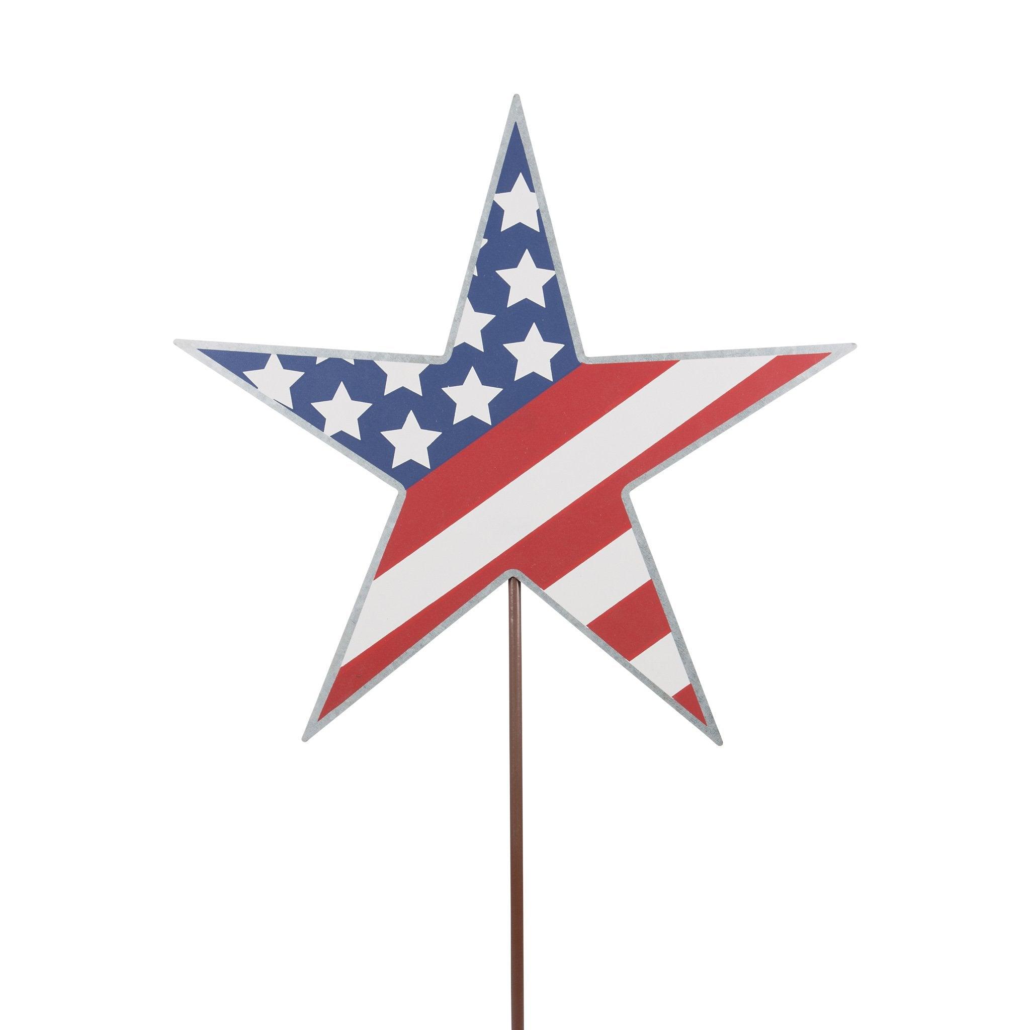 Red White Blue Star Garden Stake Glory Haus