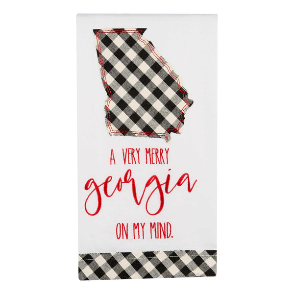 Red Buffalo Plaid Tea Towel, Eat Drink Be Merry Christmas Towel, Chris –  614VinylLLC