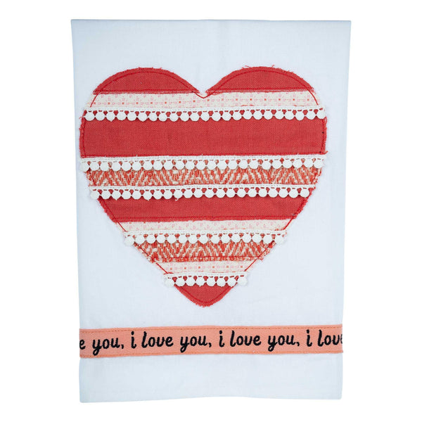  Luxury Kitchen Tea Towels, MADE IN THE USA, Unique Gift (Flirty  Lt Grey/Flirty Blush Hearts) : Handmade Products