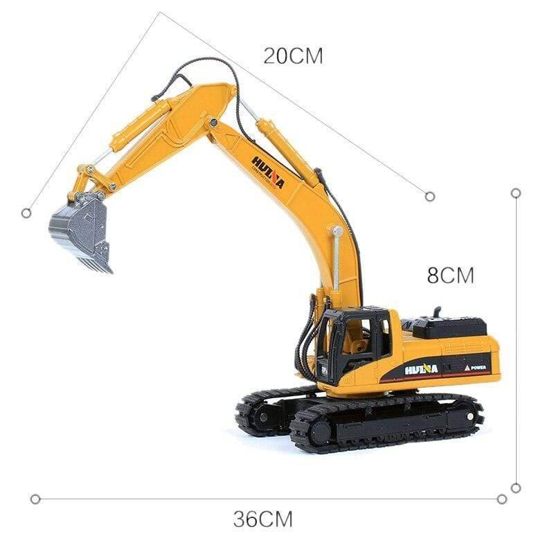 Huina 1710 1 /50 Diecast Excavator Static Model - Xtreem RC