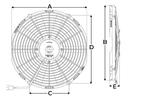 Spal Pusher Fan 24 v 12" VA10-BP50/C-25S