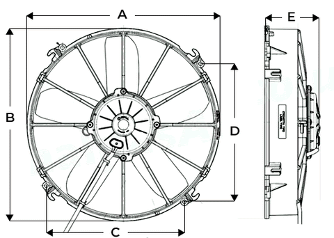 Spal 12" Puller Fan 24v VA01-BP70/LL-36A