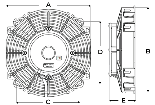 M083K-DS 8" 130w THERMO FAN