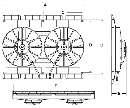 Maradyne MM22KT Mach 2 Dual 11" Thermo Fan