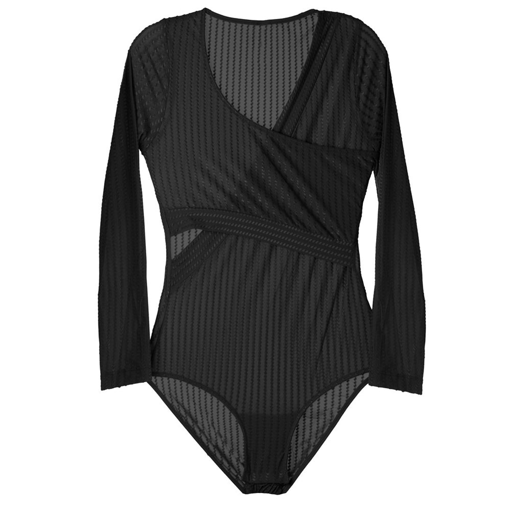 long sleeve cut out bodysuit