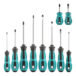 10-piece Magnetic Screwdriver Set, ergonomic handles, magnetic heads, for precision in various tasks. - BlackEveryFriday