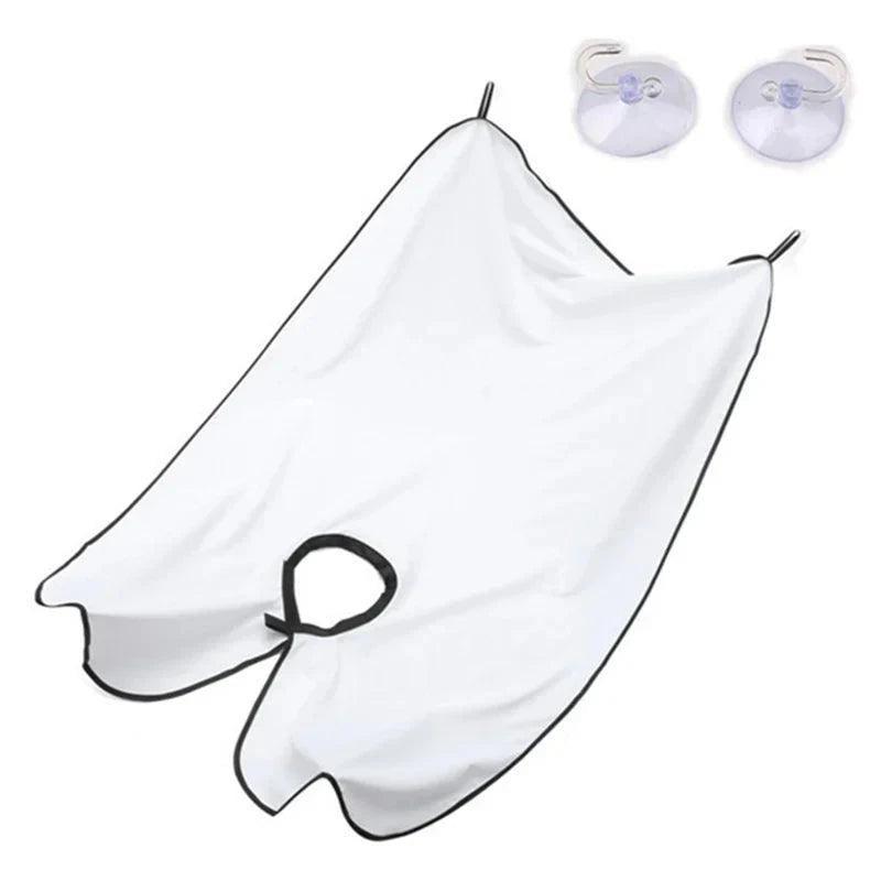 Beard Apron, Non-Woven Fabric, Mess-Free Grooming with Suction Cups, Easy to Clean & Travel-Friendly