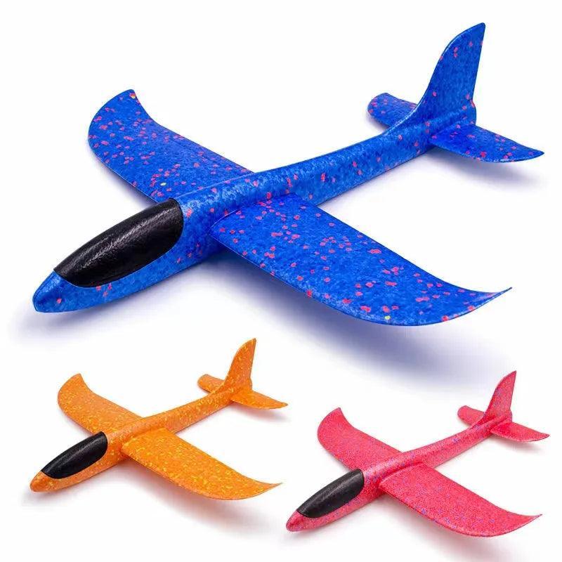 Foam Plane Glider, Easy Assembly, Safe for Kids, Fun Outdoor Toy, Lightweight, Ideal for Learning Aerodynamics, Available in Four Colors
