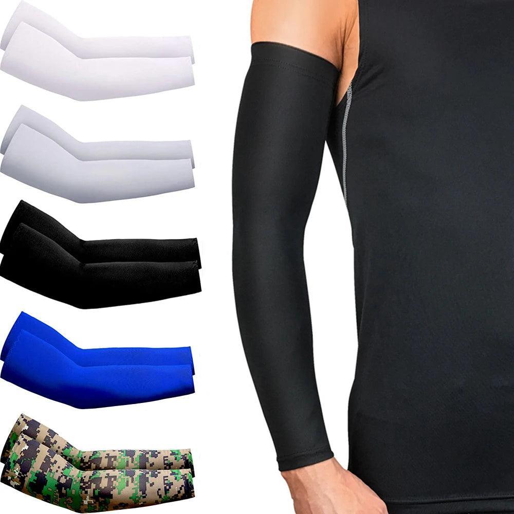 Arm Sleeves for UV Protection, Cooling Comfort, Unisex Polyester-Spandex, Ideal for Sports & Outdoor Activities