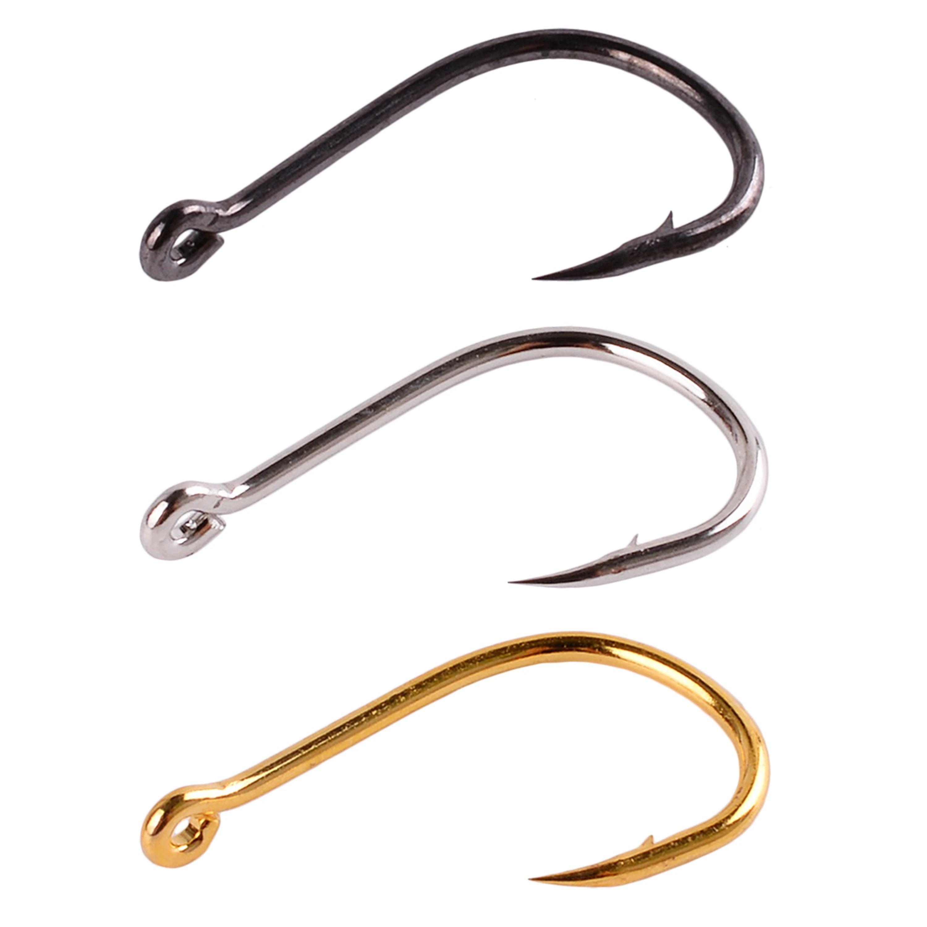 Fishing Hooks Sets, Made from Carbon Steel, J-Shaped Design, Barbed Hooks, Durable, 100-Piece Set, Perfect for Freshwater Fishing