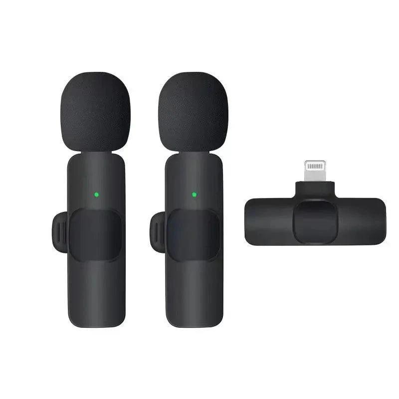 Wireless Lavalier Microphone, Ultra-Low Latency, Noise Reduction, 360° Pickup, Plug-and-Play, 65ft Range, Ideal for Vlogs and Broadcasts