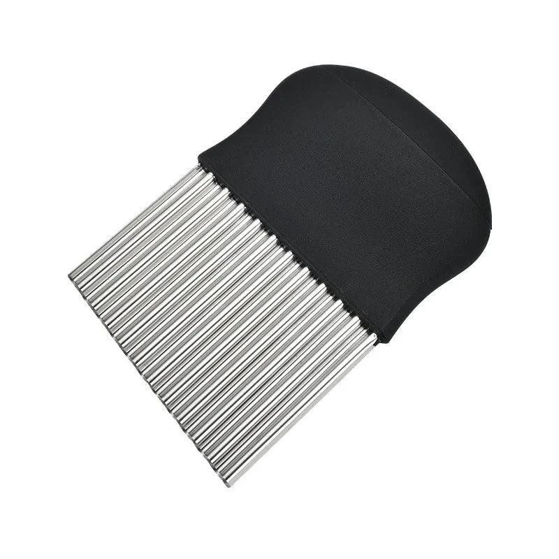 Crinkle Cut Slicer, Stainless Steel Blade, Easy to Use, Ergonomic Handle, Perfect for Homemade Chips, French Fries, and Garnishes