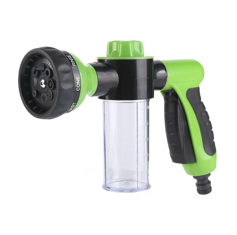 High-Pressure Spray Nozzle, Adjustable Water Flow, 3 Modes for Foam Wash, Easy Front Switch, Durable ABS Plastic, Compact, Multiple Colors