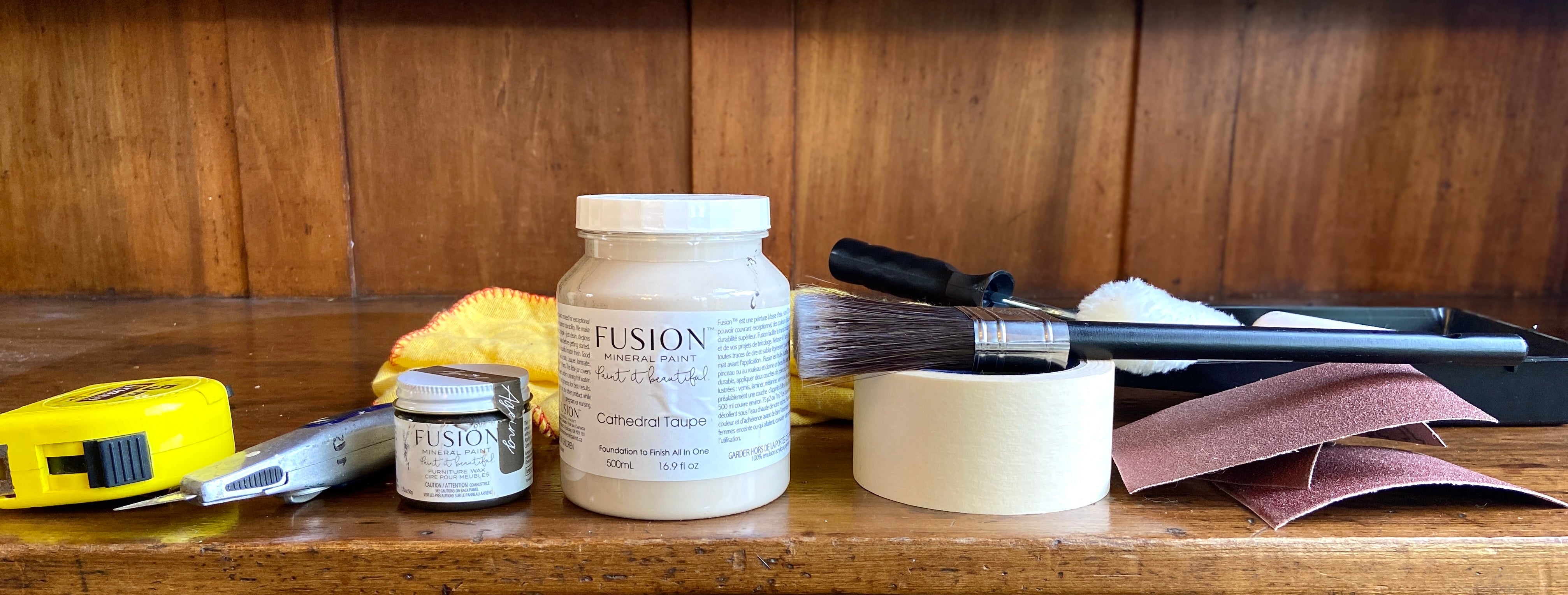 Fusion Mineral paint preparation supplies and how to paint furniture, Vintage Frog