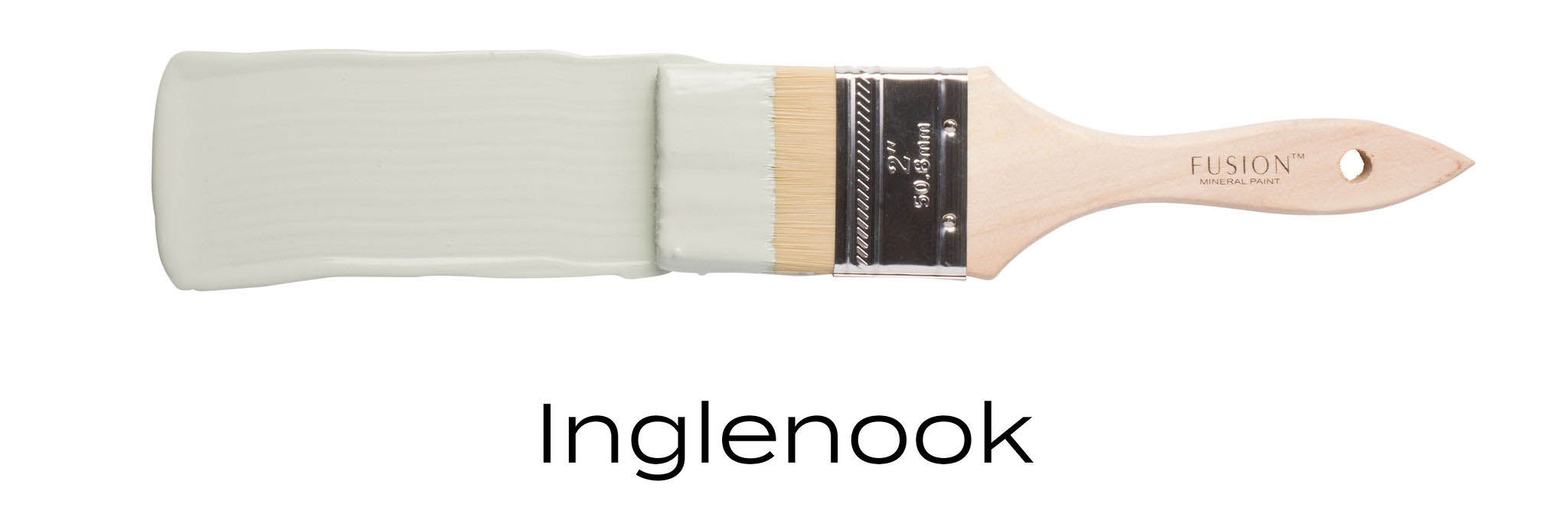 inglenook colour example, light blue furniture fusion mineral paint on paint brush.